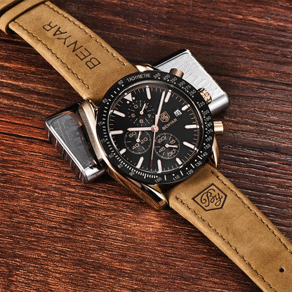 Luxury Luminous Waterproof Casual Reloj Chronograph Auto Date Accurate Men's Watch