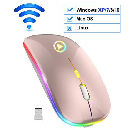 Wireless RGB Rechargeable Mouse