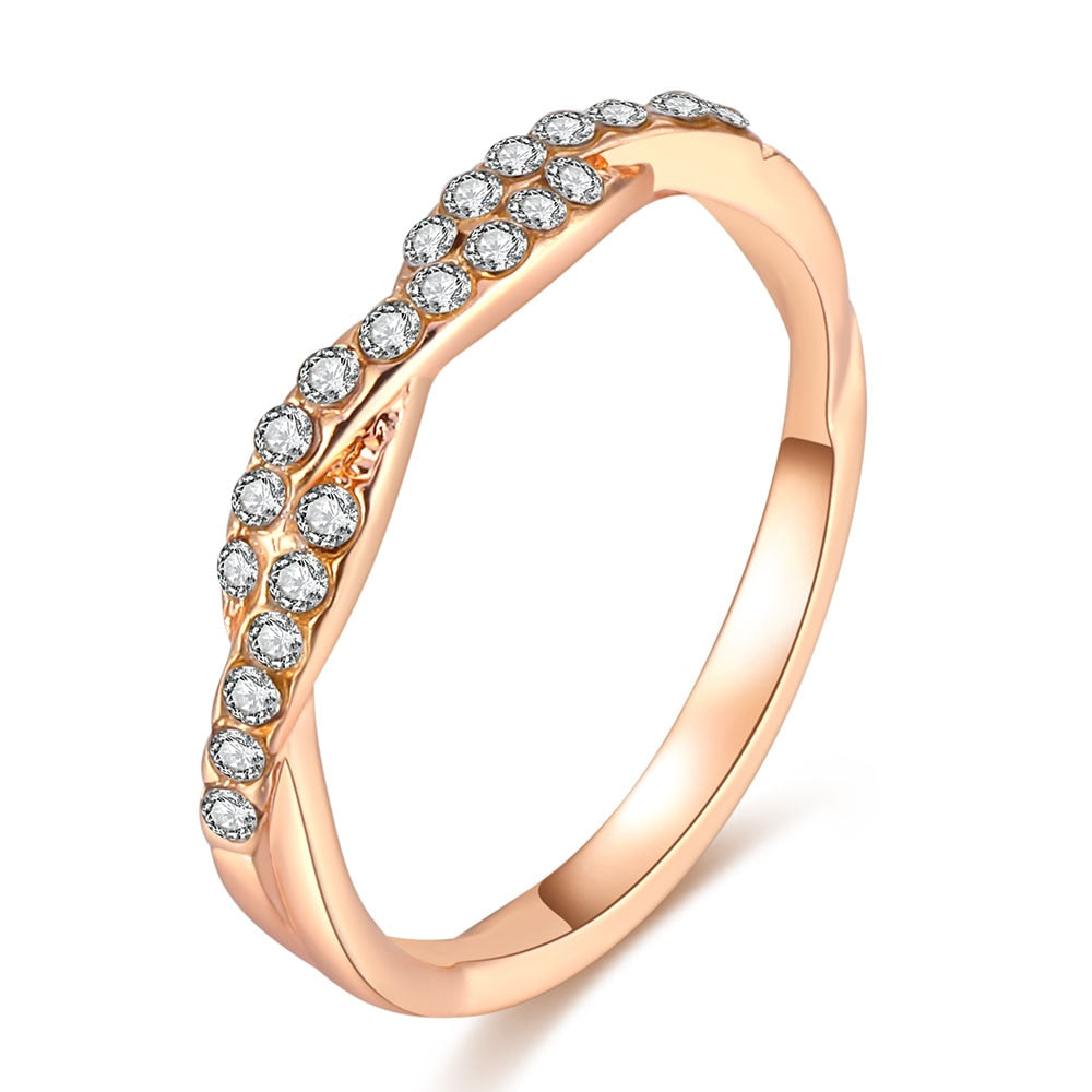 Women's Crystal Braid Ring