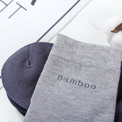 Men's Bamboo Fiber Basic Socks 10 Pairs Set