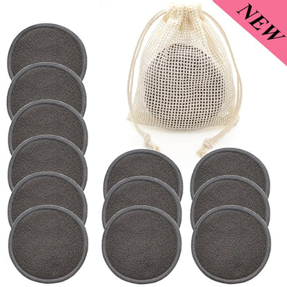 Reusable Bamboo Makeup Remover Pad 12 Pcs Set