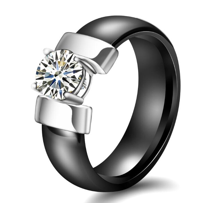 Stylish Ceramic Crystal Ring