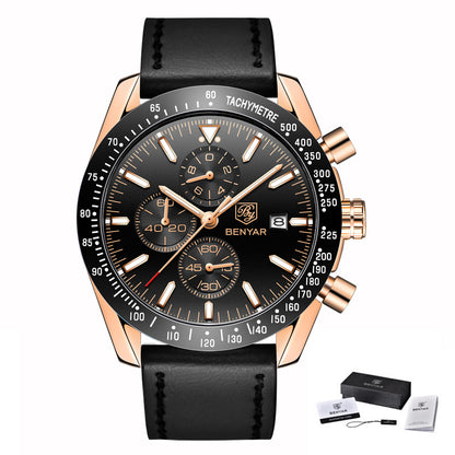 Luxury Luminous Waterproof Casual Reloj Chronograph Auto Date Accurate Men's Watch