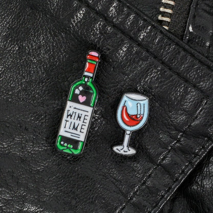 Wine Themed Unisex Brooch