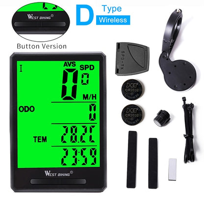 Rainproof 2.8" Screen Wireless or Wired Bicycle Computer