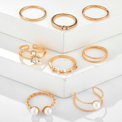 Geometric Patterned Rings Set