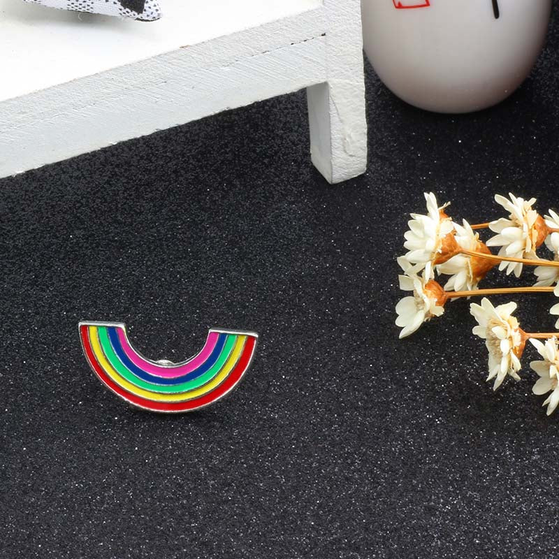 Women's Colorful Enamel Rainbow Pin