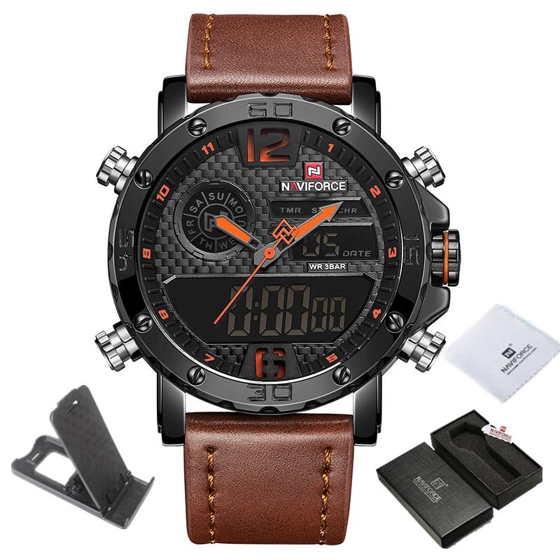 Casual Wristwatches for Men with Leather Strap