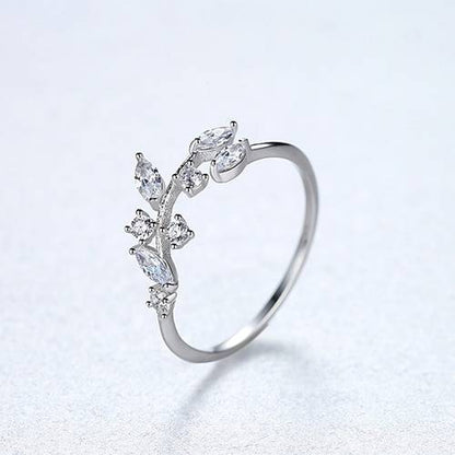 Women's 925 Sterling Silver Olive Leaf Ring