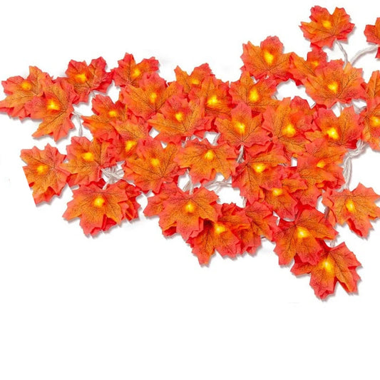 2/3/6M Christmas Decoration Artificial Maple Leaf Leaves LED Light String