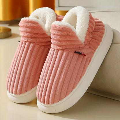 Evshine Winter Soft Sole Fur Slippers for Women & Men