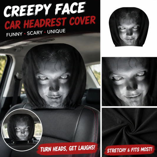Halloween Decor Car Headrest Covers Funny Cartoon Cover Seat Head Rest Protector