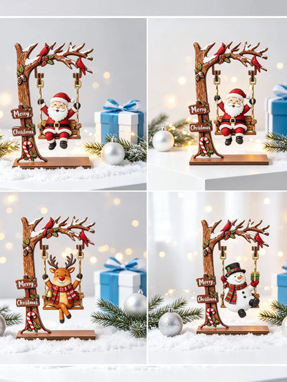 Wooden Christmas Decoration Ornaments, Fun Swing-Themed Christmas Crafts