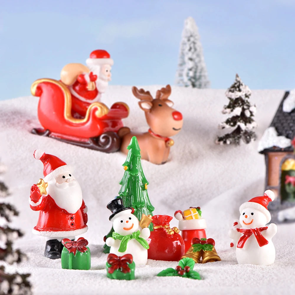 Christmas Resin Elk Santa Claus Ornaments Merry Christmas Decoration
