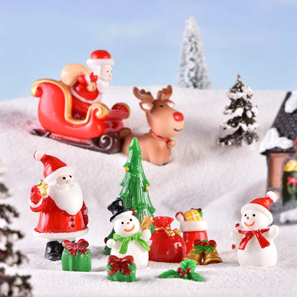 Christmas Resin Elk Santa Claus Ornaments Merry Christmas Decoration