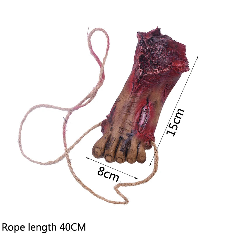 Halloween Horror Hanging Prop Fake Dead Mouse Bat Bloody Hand Feet