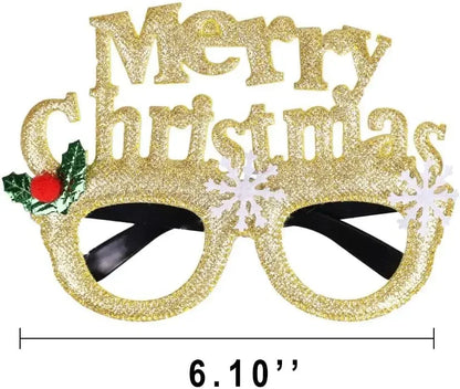 Christmas Glasses Holiday Party Frames Christmas Decoration Accessories Costume