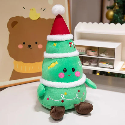 Cute Santa Claus & Elk Snowman Gingerbread Man Plush Toys Stuffed Animal Doll