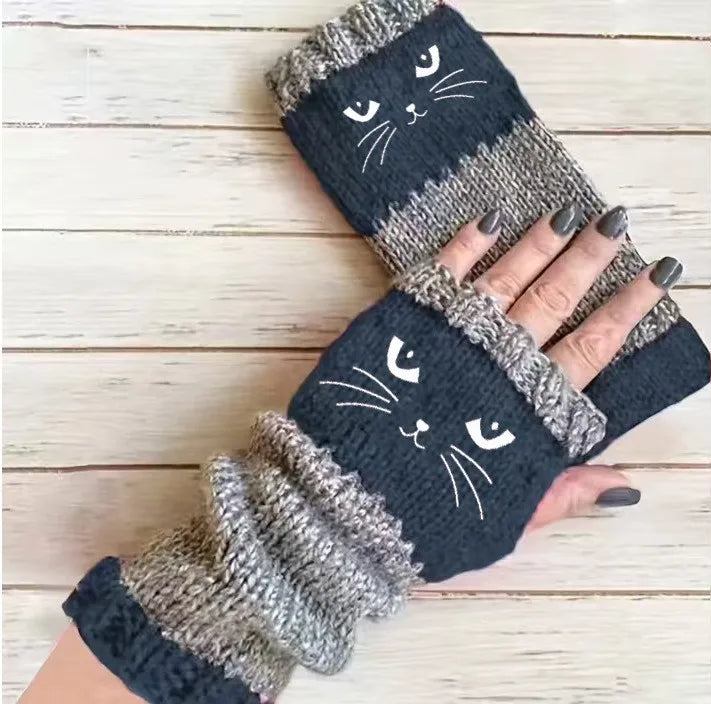 Thermal Winter Fingerless Gloves with Touchscreen