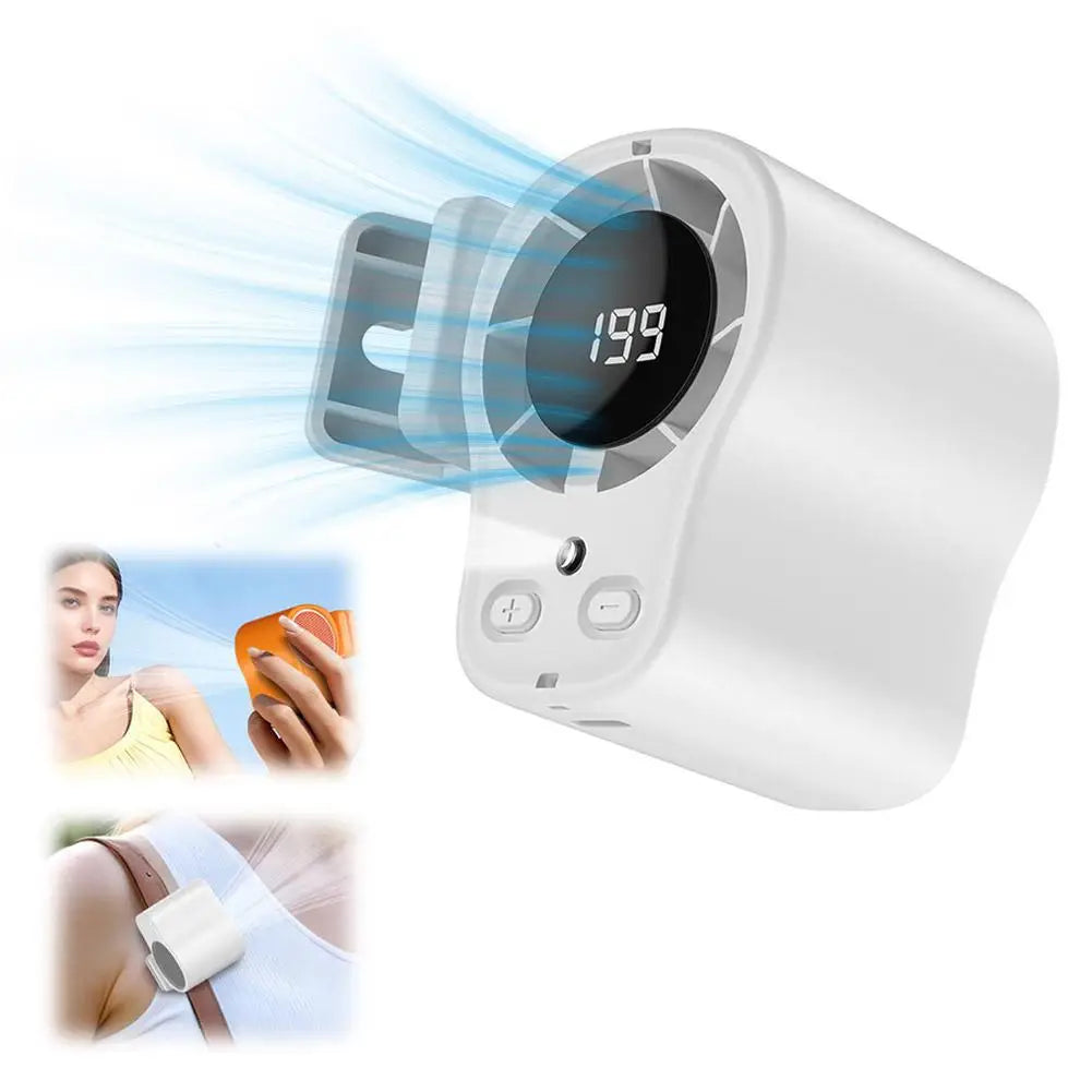 Rechargeable Clip on Portable Desk Fans with LED Display 360 Rotation
