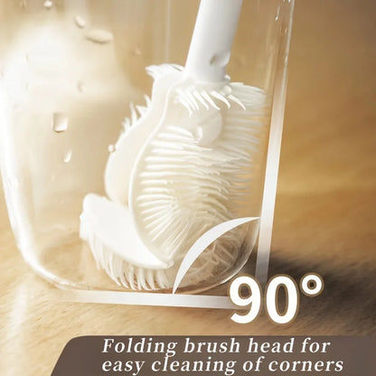 Foldable 360-degree comprehensive cleaning silicone brush