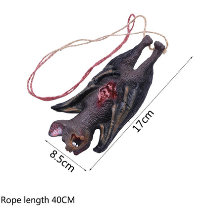 Halloween Horror Hanging Prop Fake Dead Mouse Bat Bloody Hand Feet