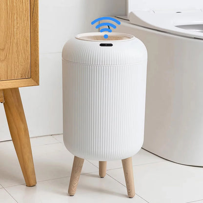 Automatic Trash Can with Lid,  Small Plastic Smart Trash Can,