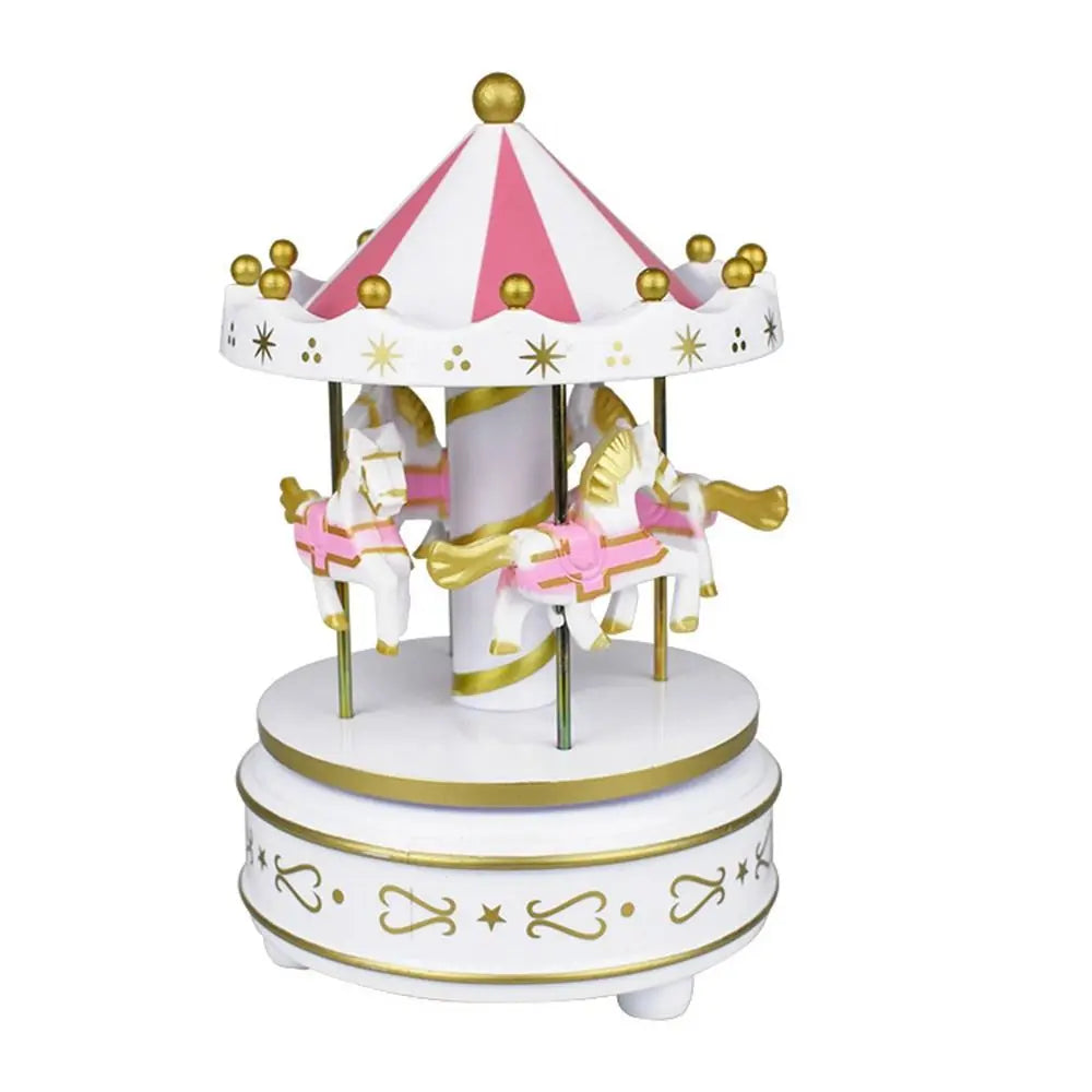 Creative Fantasy Christmas Holiday Decor Carousel Music Box