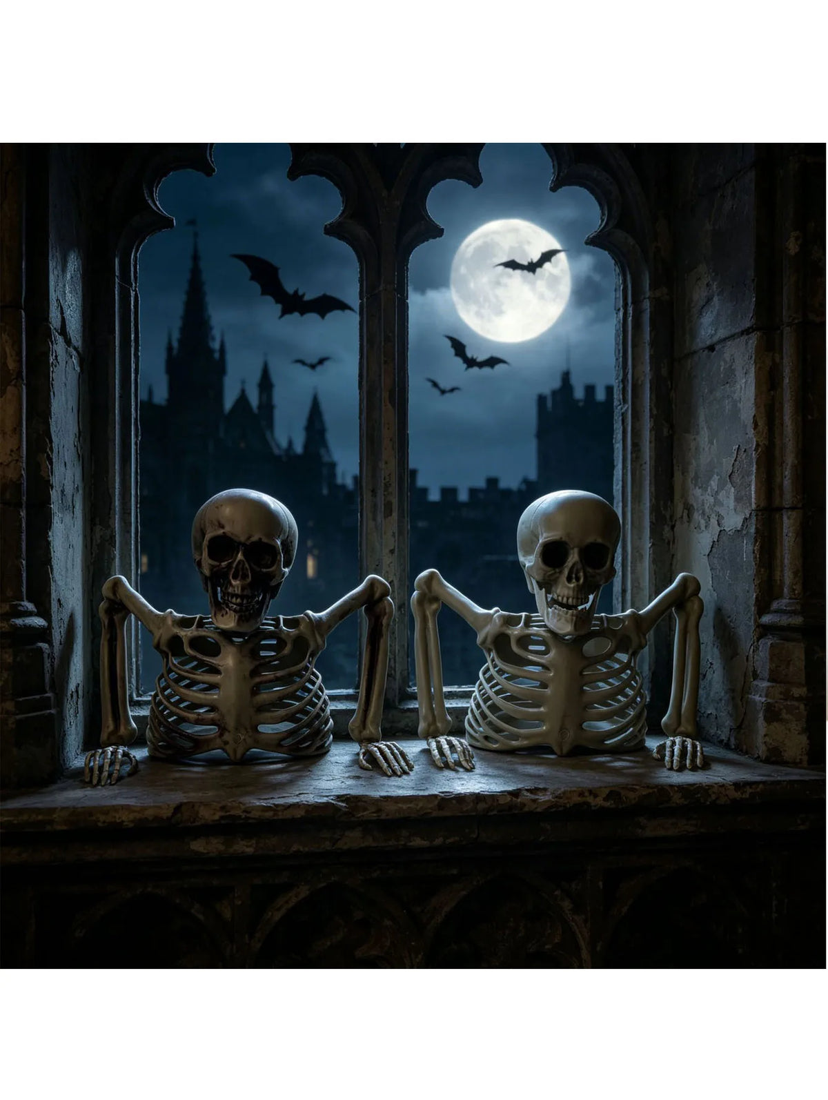 Halloween Half Skeleton Party, Terrifying Scene Decoration, Outdoor and Indoor Escape Room Decoration