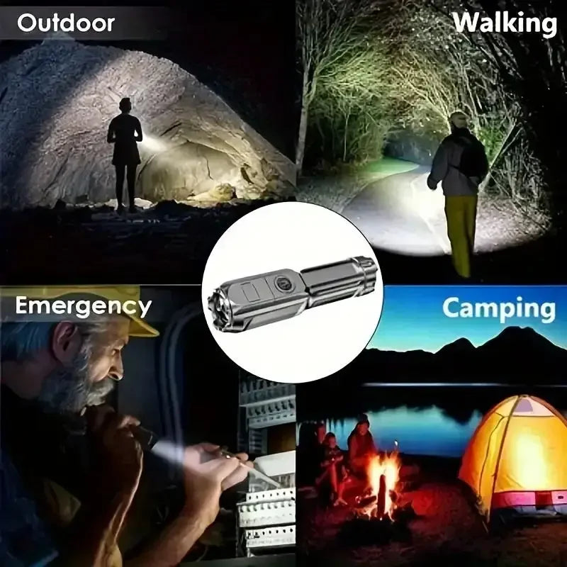 Rechargeable USB Waterproof Zoom Fishing Hunting Camping Torch