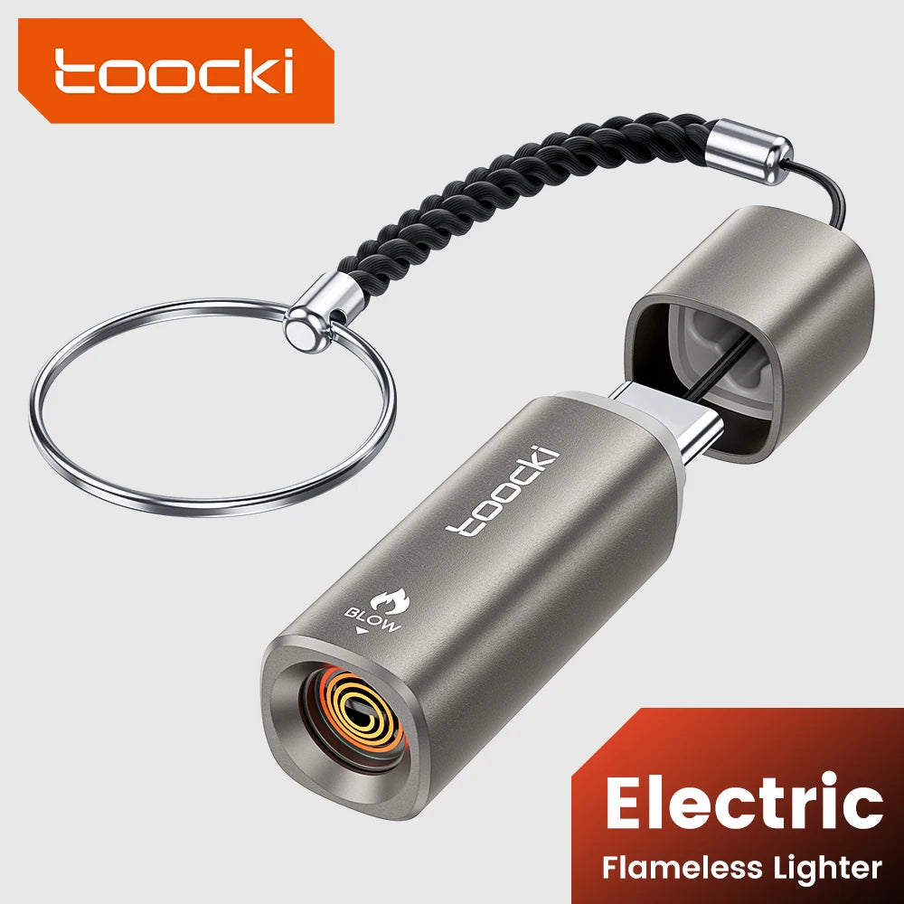 Type-C Mini Electric Lighter Plug&Play Blow to Light Mobile Cigarette Lighter