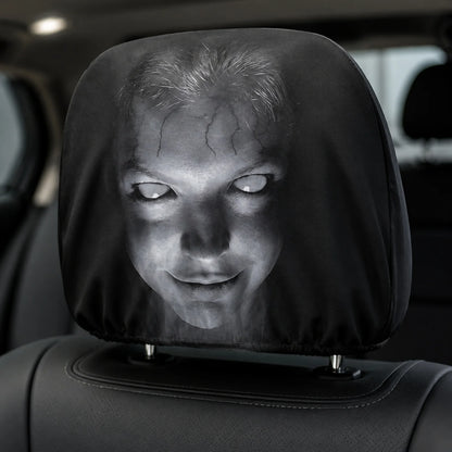Halloween Decor Car Headrest Covers Funny Cartoon Cover Seat Head Rest Protector