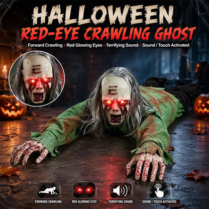 Halloween Crawling Zombie Scary Haunted House Decor Prop Motion Sensor