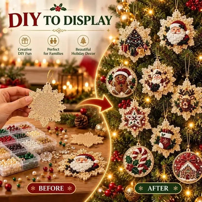 6PCS Pearl Diamond Art Kit for Christmas Hanging Ornaments DIY Adult Crafts Tree Decorations