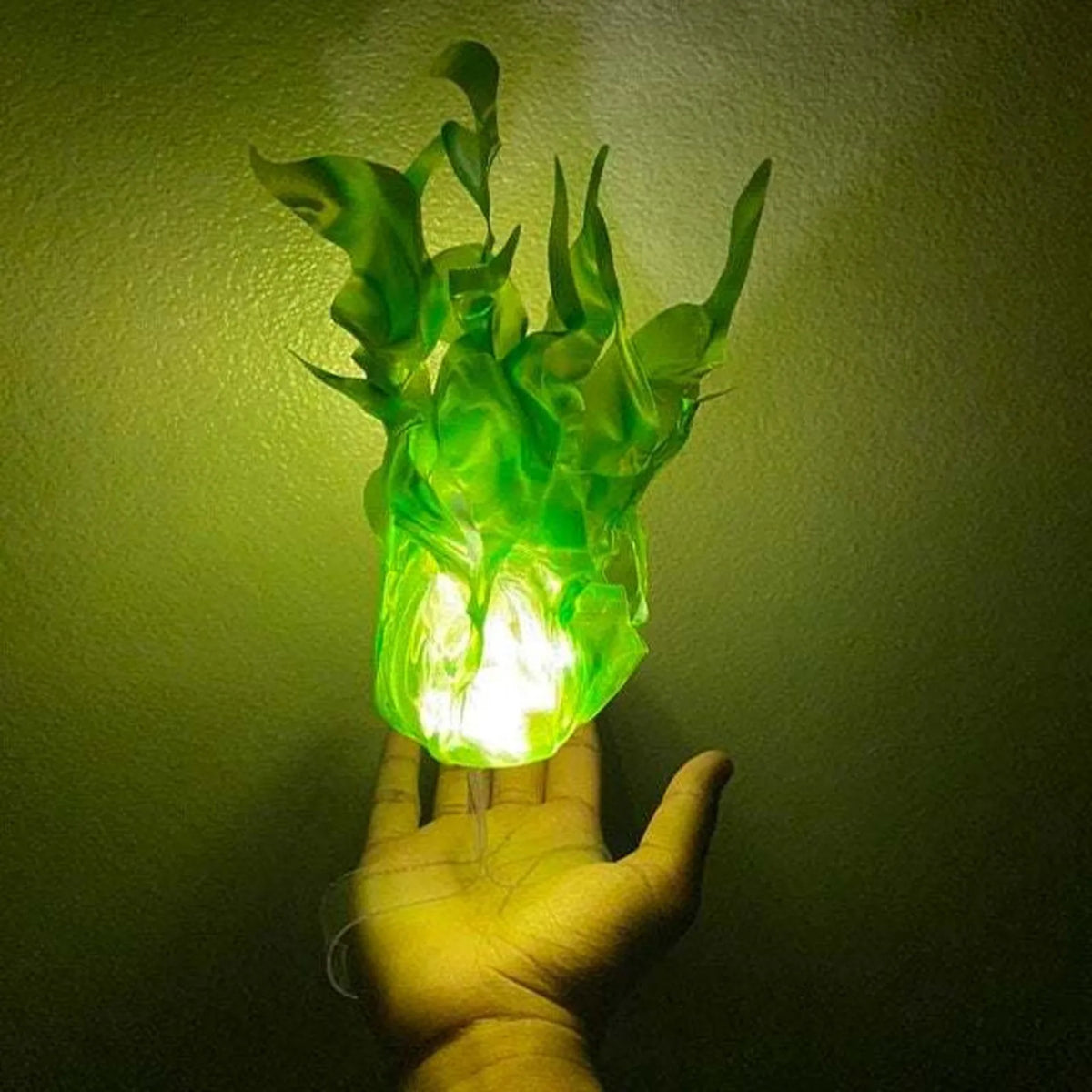 Halloween Decor Props Simulation Floating Fireball Lamp Artificial Fire Flame