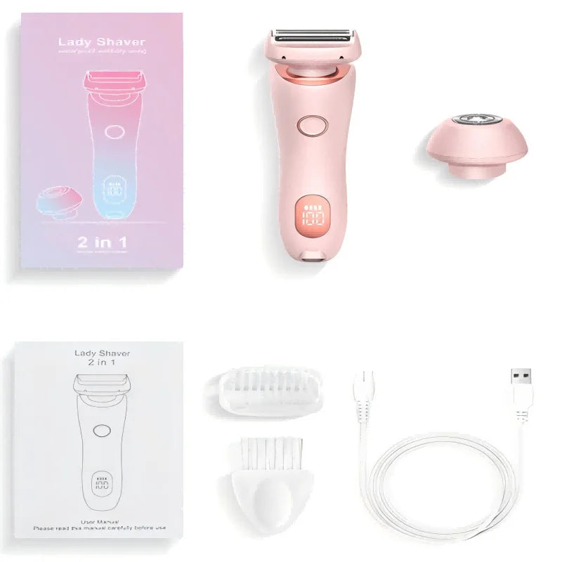 2 In 1 Women Electric Shaver Lady Razor