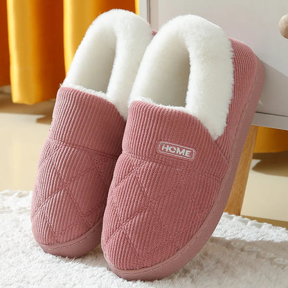 Evshine Winter Soft Sole Fur Slippers for Women & Men