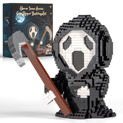 Halloween-themed Halloween building blocks: Handmade death, clowns and horror scenes