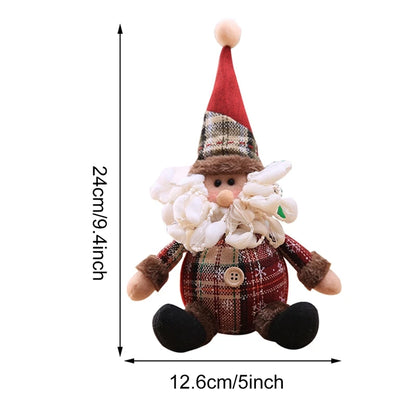 Snowman Doll Merry Chirstmas Decor for Home Table 2023 Elk Doll Christmas Ornaments Santa Claus