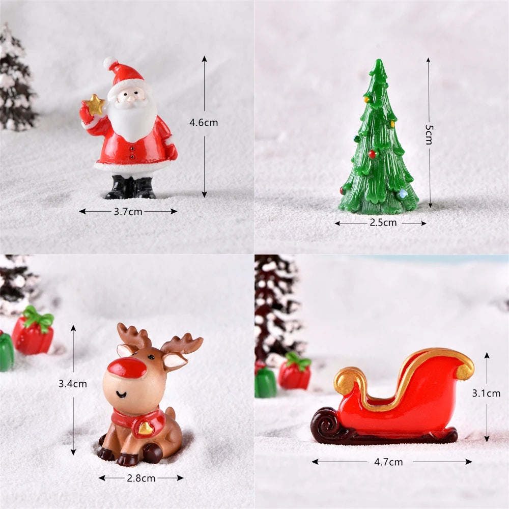Christmas Resin Elk Santa Claus Ornaments Merry Christmas Decoration