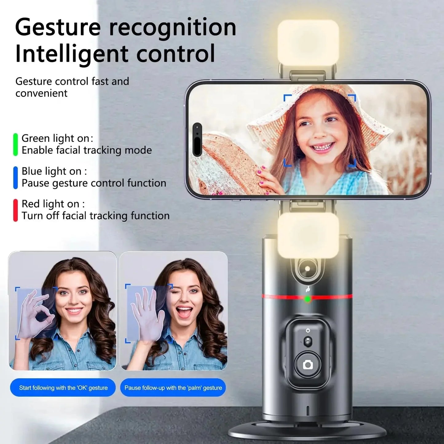 Gesture Recognition Phone Camera Mount Smart Shooting Phone Holder