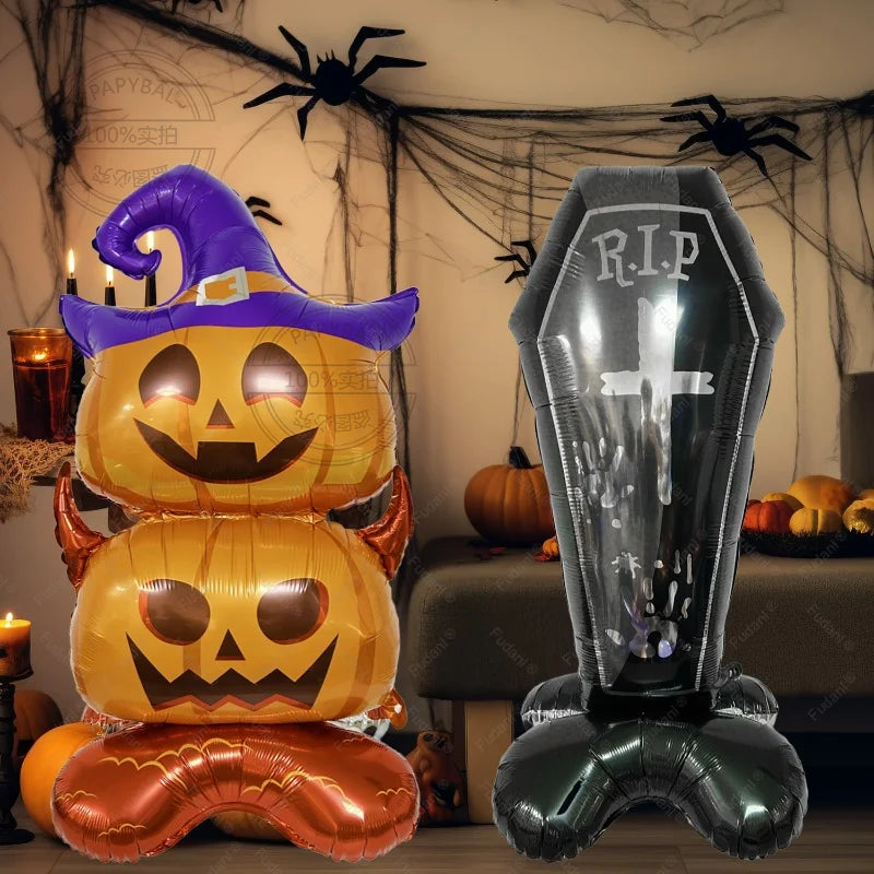 Halloween Balloon Giant Ghost Pumpkin Skull Castle Aluminum Film Standing Balloon