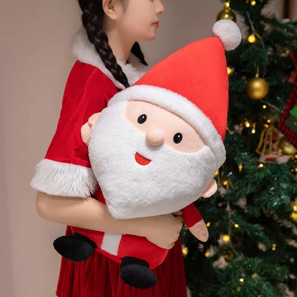 Cute Santa Claus & Elk Snowman Gingerbread Man Plush Toys Stuffed Animal Doll