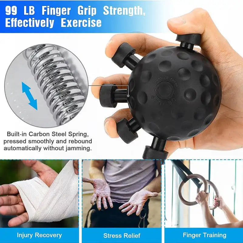 Strengthening Finger Exerciser, Hand Clamp Exerciser, Five-finger Power Device