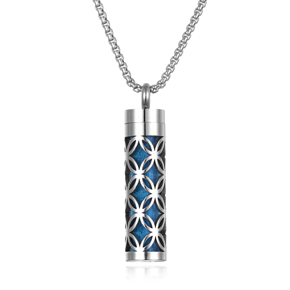 Stainless Steel Open Locket Aroma Scent Perfume Necklace