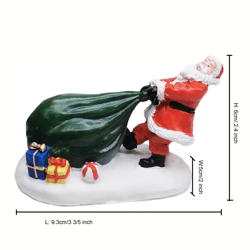 Christmas Village Set Accessories, Kids Playing Figurine,