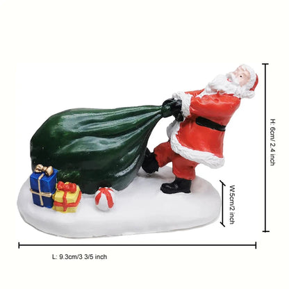Christmas Village Set Accessories, Kids Playing Figurine,