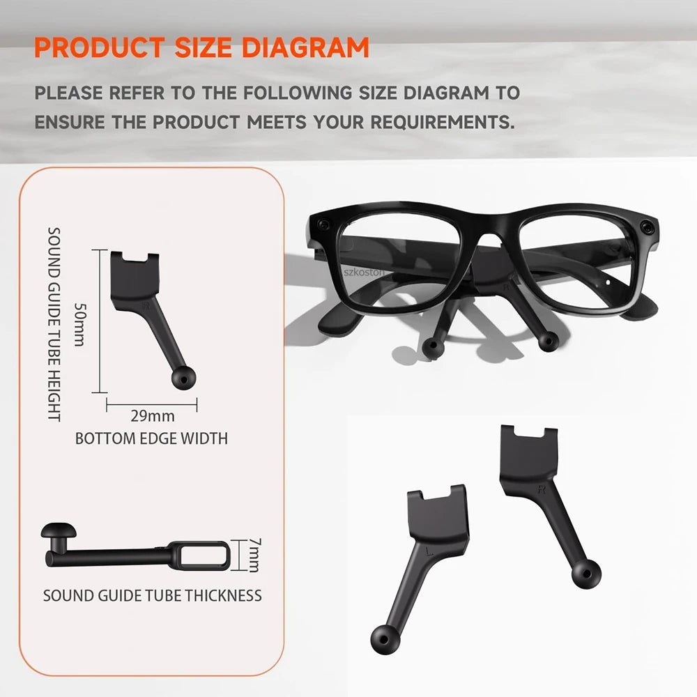 Smart AI Glasses Sound Amplifier for Wayfarer/Skyler/Headliner/Oakley HSTN Accessories