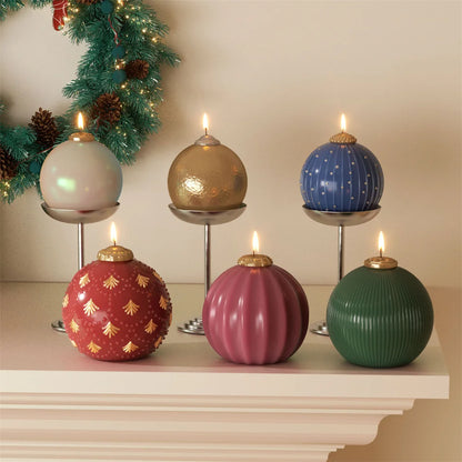 Nicole Christmas Bauble Candle Silicone Mold DIY Scented Candle Making Mould Xmas Gifts Tools