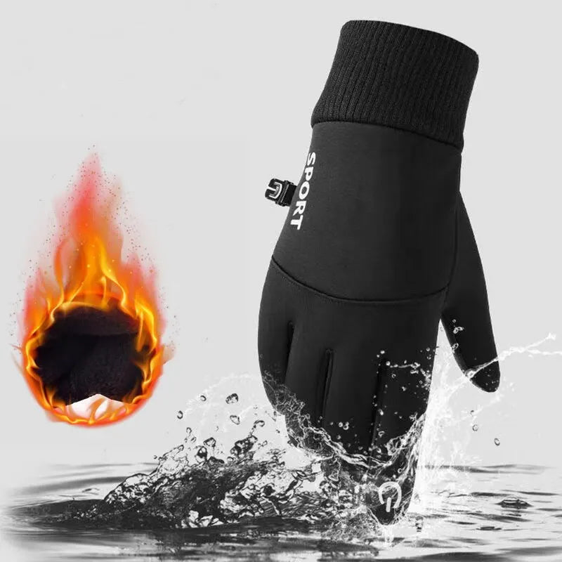 Winter Warm Full Fingers Waterproof Windproof Touch Screen Fleece Gloves